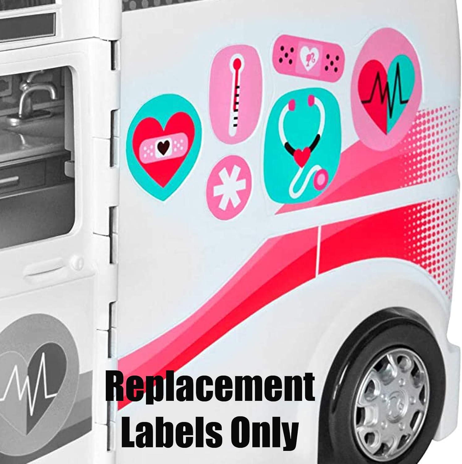 barbie care clinic stickers