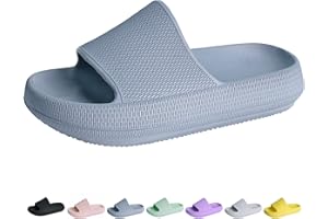 Youecci Cloud Slides for Kids丨Shower Slippers Bathroom Pool Sandals丨Boys Girls Comfy Thick Sole Slippers丨Summer Non-Slip Beach Shoes