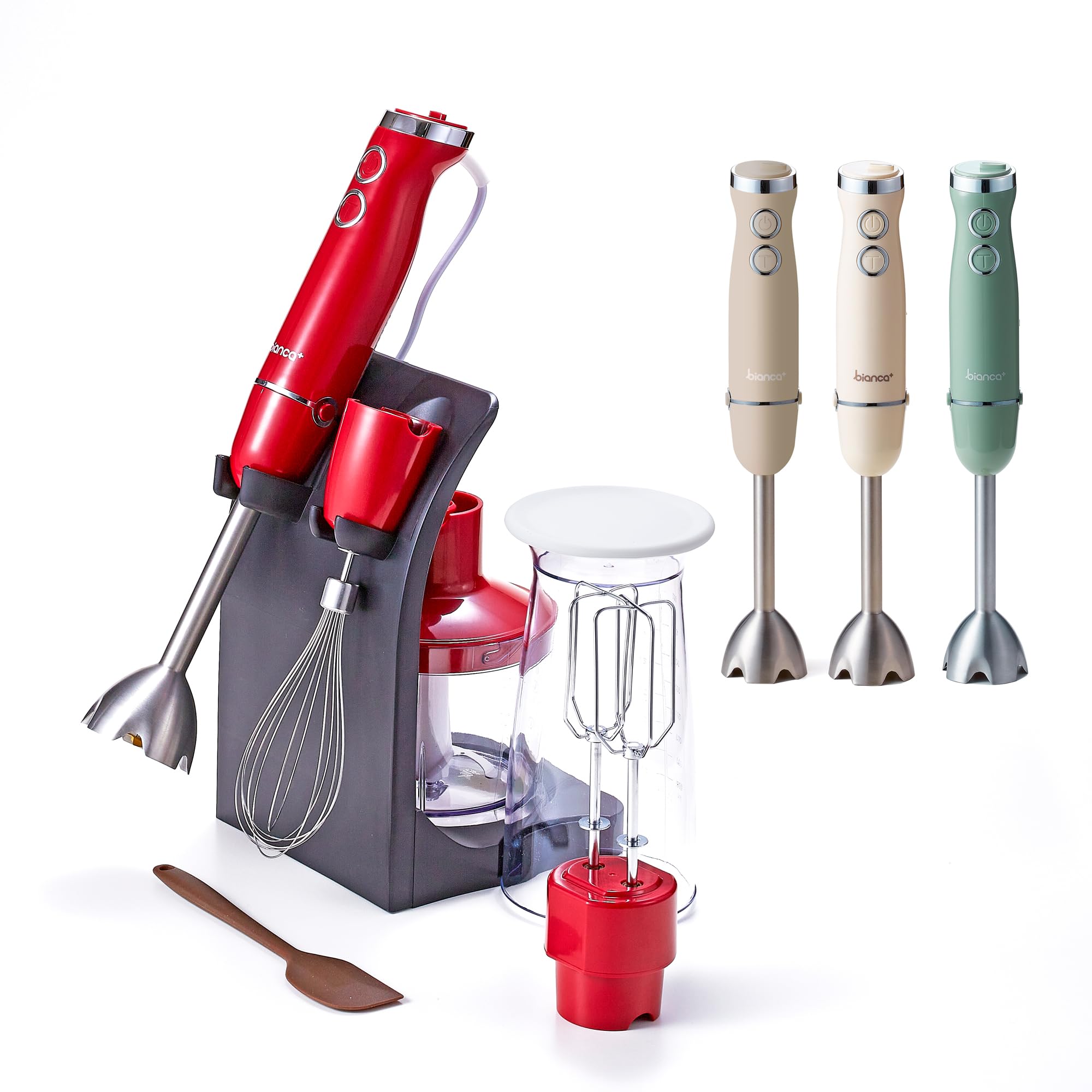 bianca＋ ® ブレンダー ハンドブレンダー ハンドミキサー マルチブレンダー １台５役 離乳食 出産祝い 結婚祝い ギフト (レッド)商品画像