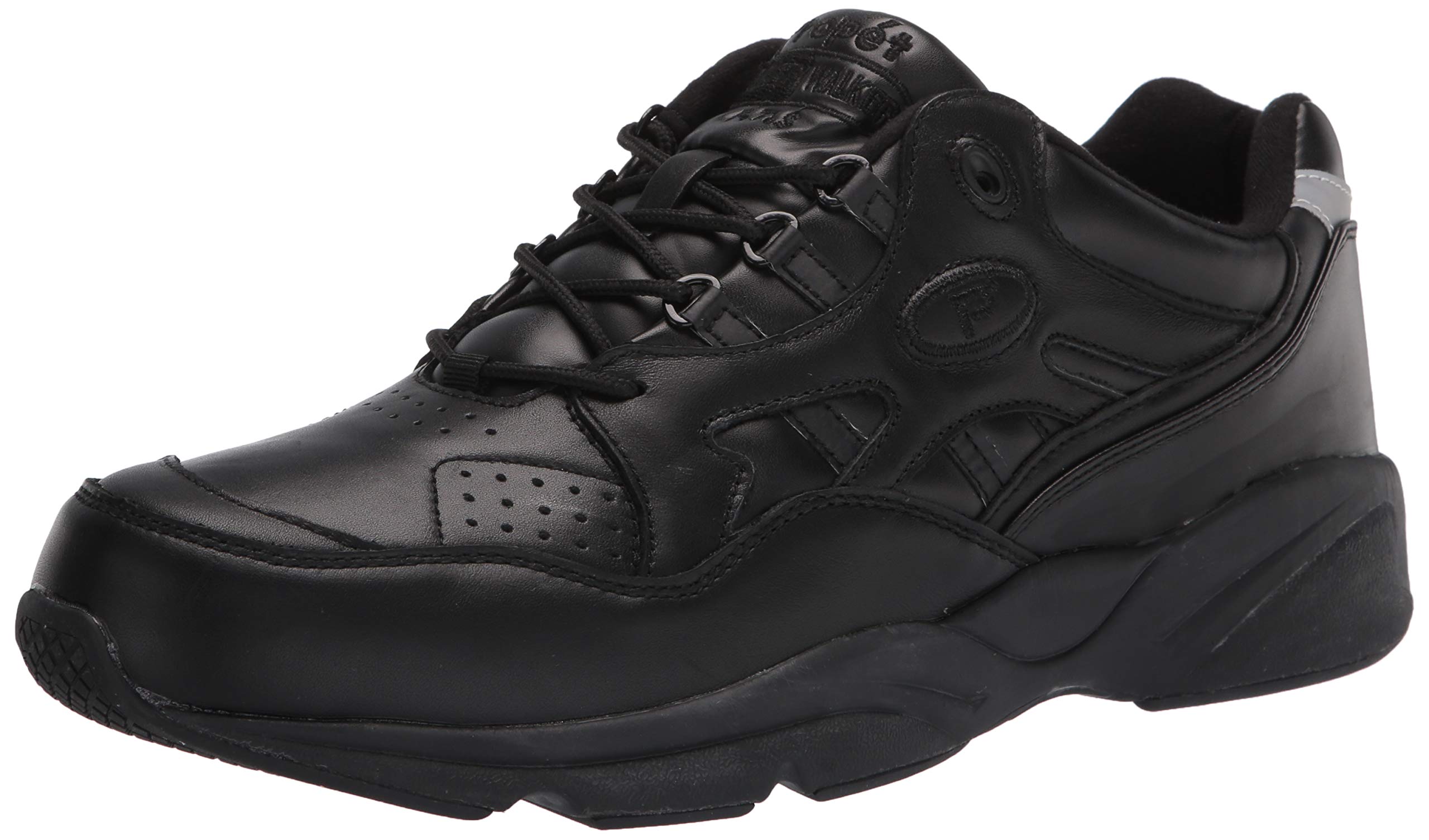Propét Mens Stark Food Service Shoe, Black, 16 US