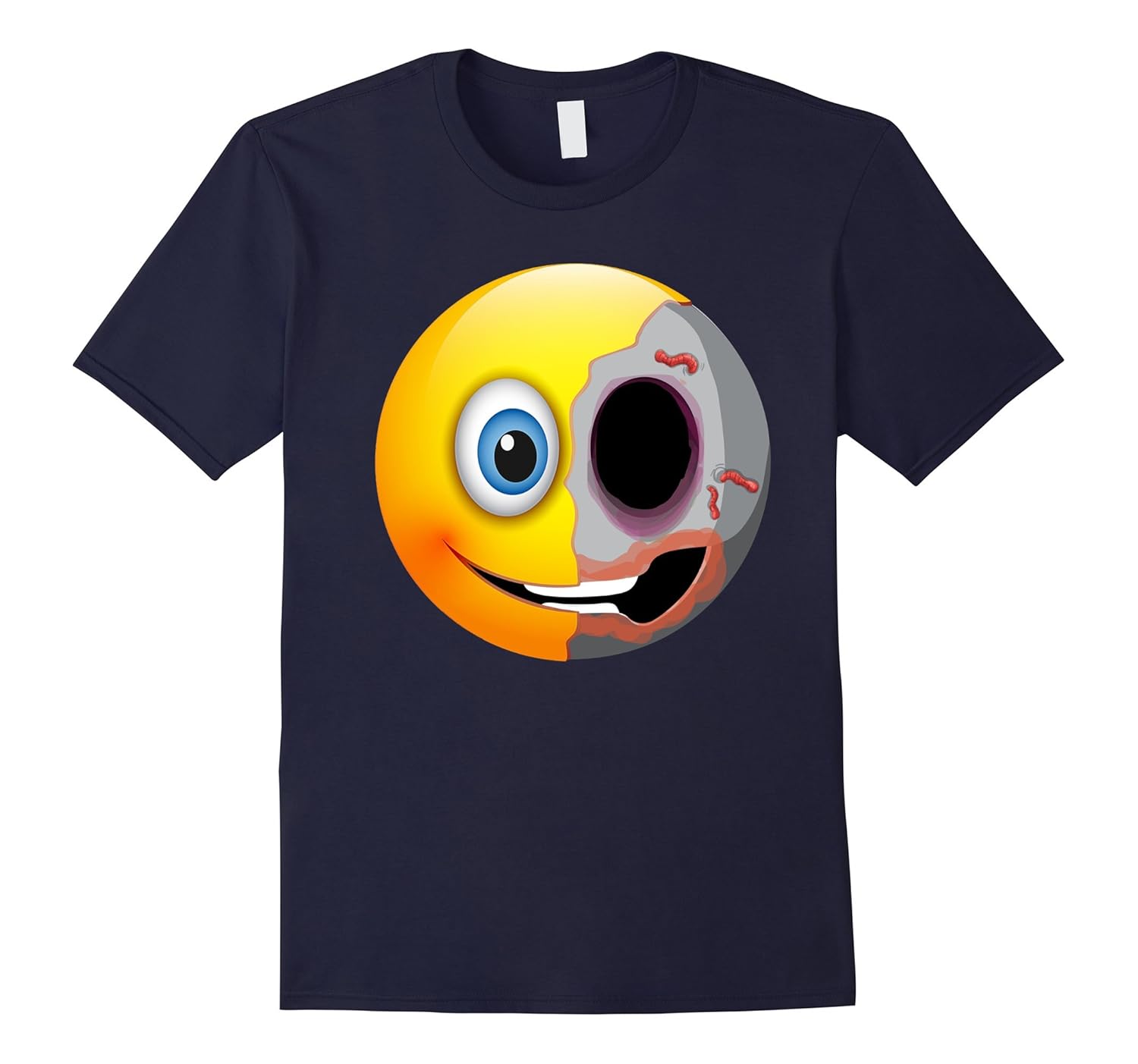 Halloween Emoji T Shirt Smiley Zombie Shirt-ANZ