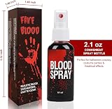 Ptesuply Fake Blood Set 60ml Spray 60ml Dripping 40ml Coagulated Gel Halloween view 2