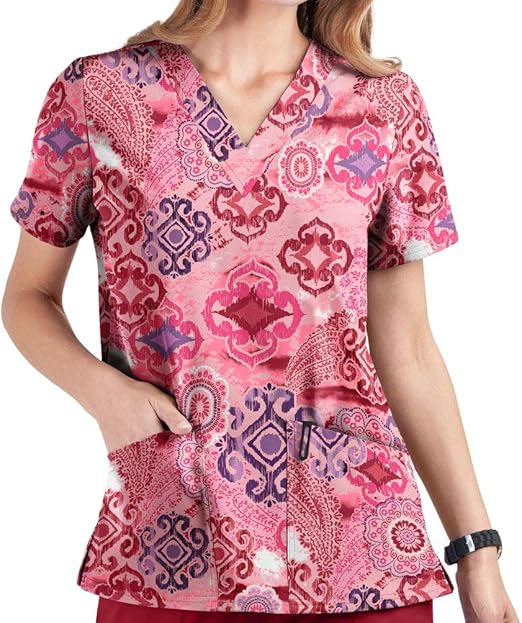 uniform advantage print scrub tops