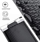 Switory 25Pcs Poly Bubble Mailers A5 Padded Envelopes 6X9+1.57" Black view 3