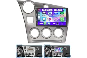 Inefala [4+64GB] Android 15 Car Radio for Toyota Matrix 2009-2014 with Wireless Carplay/Android Auto, 9 Inch HD Touchscreen C