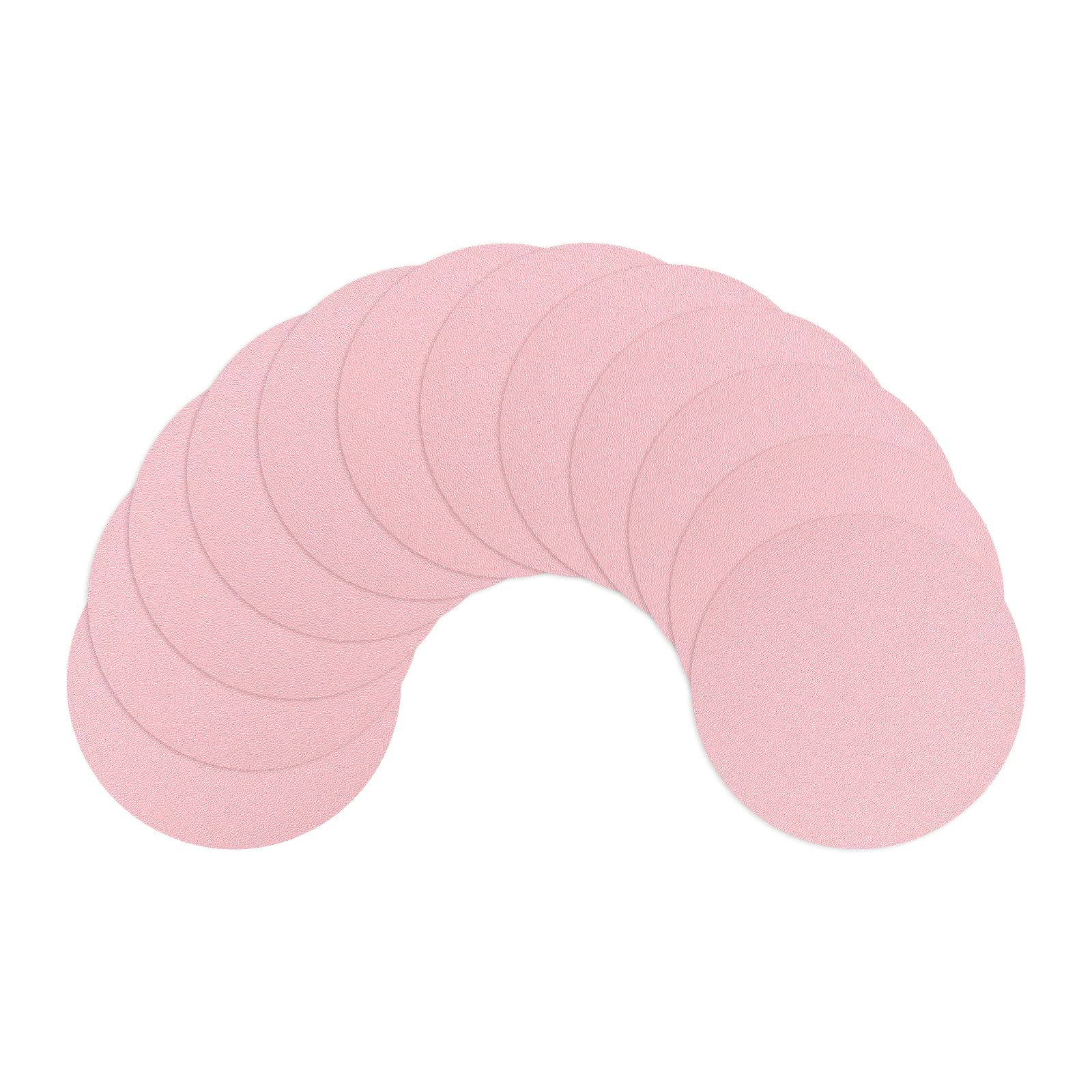 uxcell Round Drink Coasters Set of 12 Dual Sided Non-Slip Non-Stick Waterproof Leather Coasters for Drinks, Coffee Table, Housewarming Gifts, Home Decor 4"×4"Pink