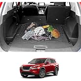 Karltys Trunk Mesh Cargo Net for Nissan Rogue 2026 2025 2024 2023 2022 2021, Floor Style Rear Trunk Cargo Net Fit Rogue Accessories, Heavy Duty Nylon Mesh Storage Netting Organizer with Hooks