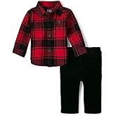 The Children's Place baby-boys And Newborn Button Down Shirt and Pants, 2 Piece Outfit