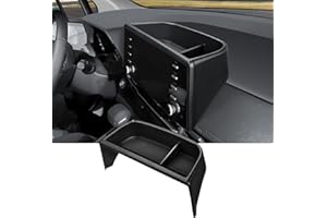 Ecarzo Tray Phone Holder Compatible with 2024 2023 2022 2021 Toyota Sienna Interior Accessories, Hidden Storage Organizer Behind Screen Sunglass Tissue Holder (Not for 2025)