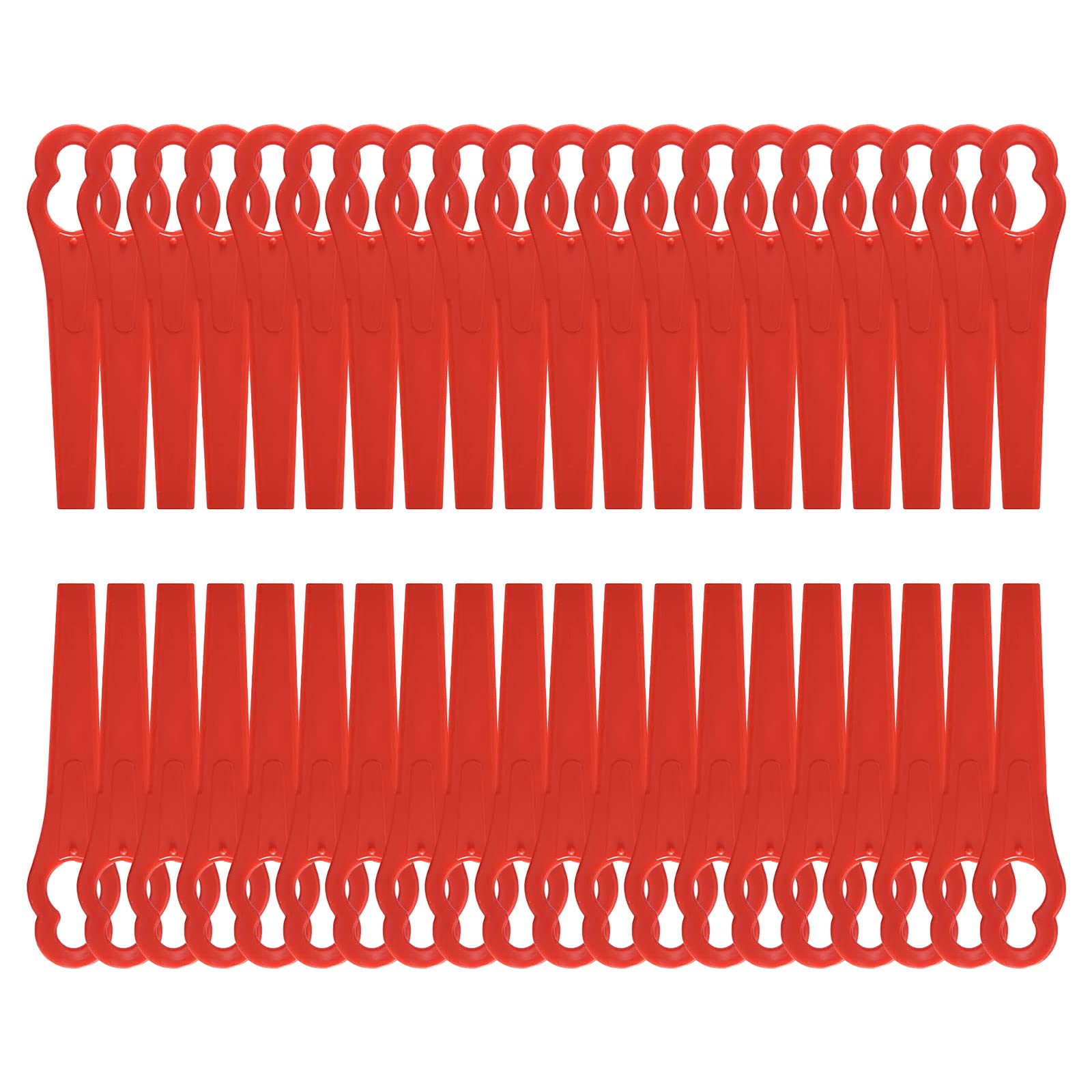 NITAIUN 120 Pcs Plastic Grass Trimmer Blades 83 mm Lawn Mower Cutting Blades Garden Mower Replacement Blades Replacement Plastic Blades for Lawn Trimmers Cordless Grass Trimmer (120 Pcs)