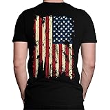 SpiritForged Apparel Vintage Distressed USA Flag Men's T-Shirt