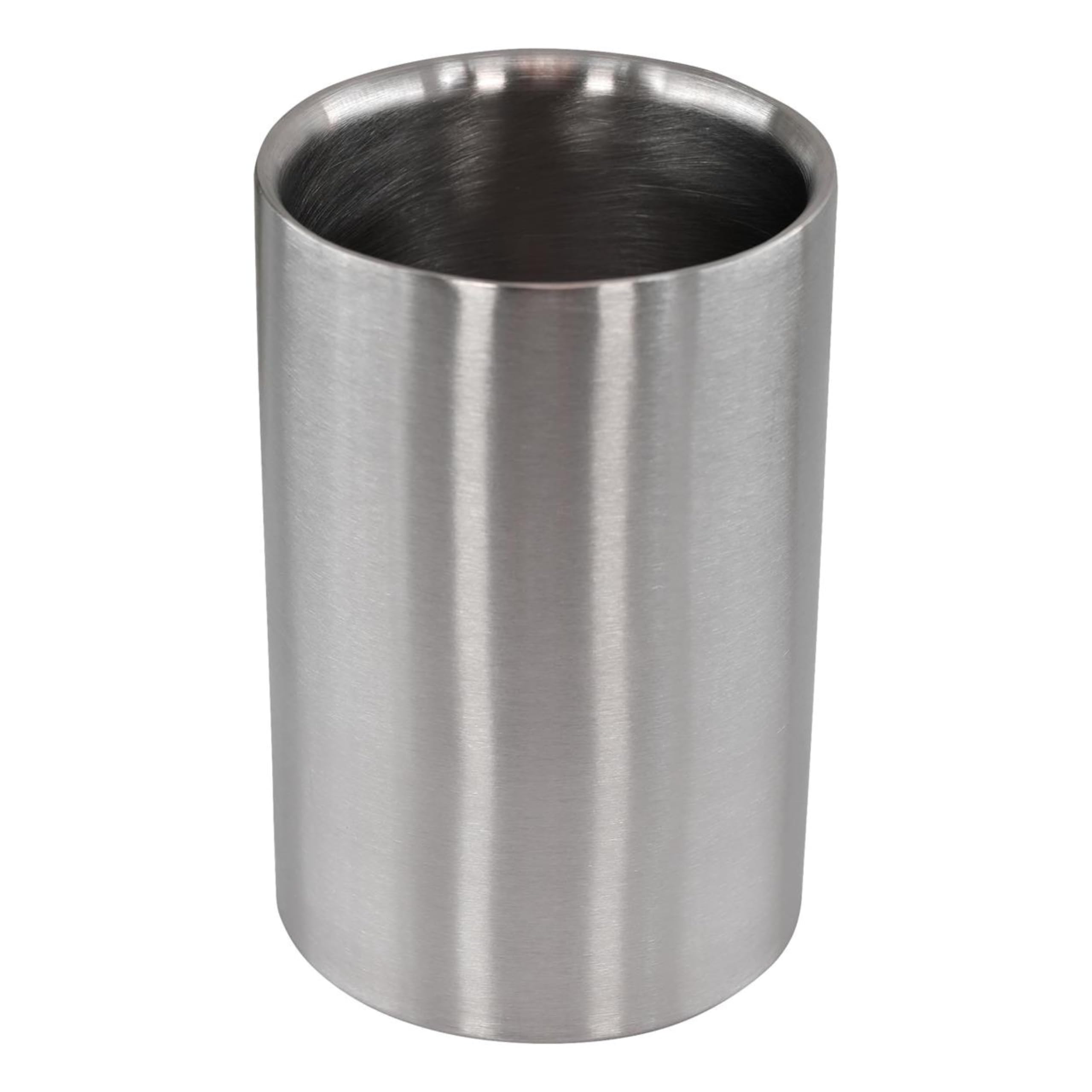 GEEZY Stainless Steel Champagne & Wine Cooler - Double-Walled Ice Bucket, Elegant Brushed Finish Bottle & Beer Cooler for Parties, Versatile Gift for Hosts, 12x18 cm, Silver