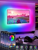 GIPOYENT TV Light Strip 9.8ft Music Sync RGB Backlight 3M Remote 24-Key view 3