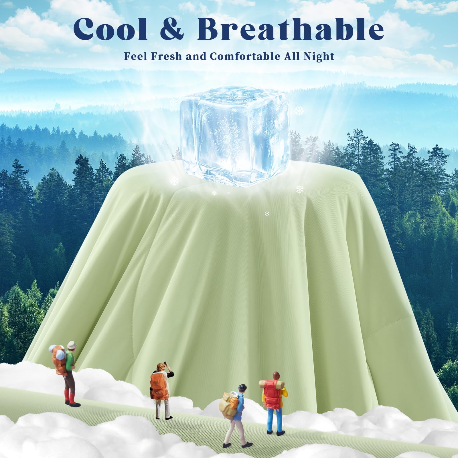 FineMay Cooling Comforter Queen Size, Double-Sided