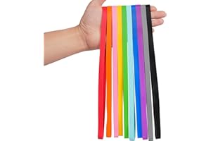 DAMYDA Rubber Bands Silicone 10 Pcs 12inch Elastic Bands for Notebook Books Cooking Wrapping Rubber Bands Cooking Boxes Wraps Office Supplies