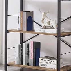 Metal Book Ends, Bookends for Shelves, Blue Book