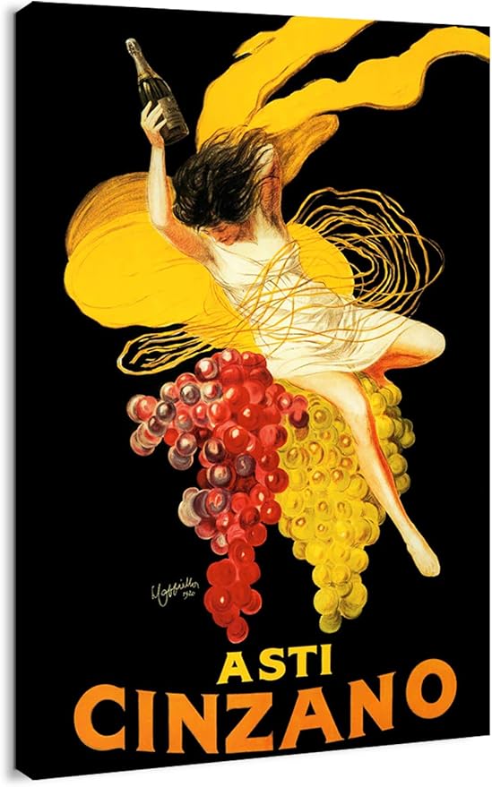 Amazon Com Artprints1stop Canvas Print Wall Art Classic Vintage Wine Poster Asti Cinzano 24x36 Inches Posters Prints