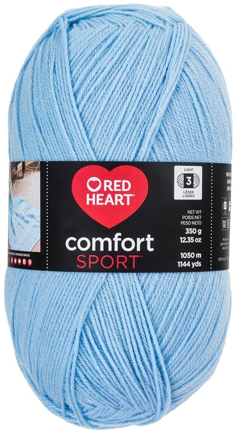 Red Heart Comfort Sport Yarn Light Blue Amazon In Home Kitchen