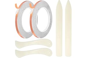 AONUOAO 1/4 Inch Copper Foil Tape for Stained Glass and Crafts, 2 Rolls 36 Yards Copper foil Tape for Soldering, Stained Glass Supplies