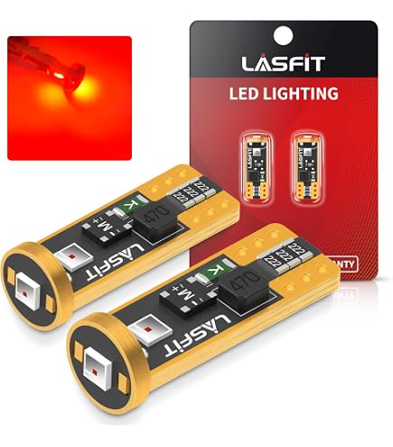 Ruiandsion 2pcs BAX9S LED BulbS 12-24V Canbus Error Free H6W