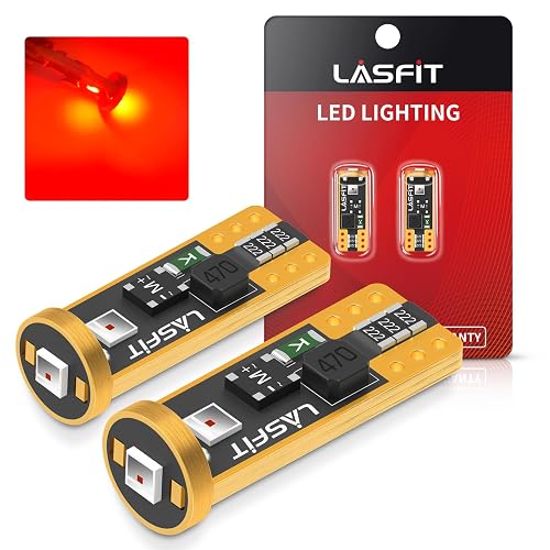 LASFIT 194 LED Bulb Red 168 T10 192 2825 W5W LED Bulb Canbus Error Free ...