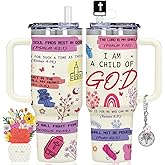 AiHeart Christian Gifts for Women Faith,Gift for Women,Religious Gifts for Mom,Birthday Gift for Sister,40oz Christian Tumbler with Handle,Mother's Day for Mom Sister Aunt