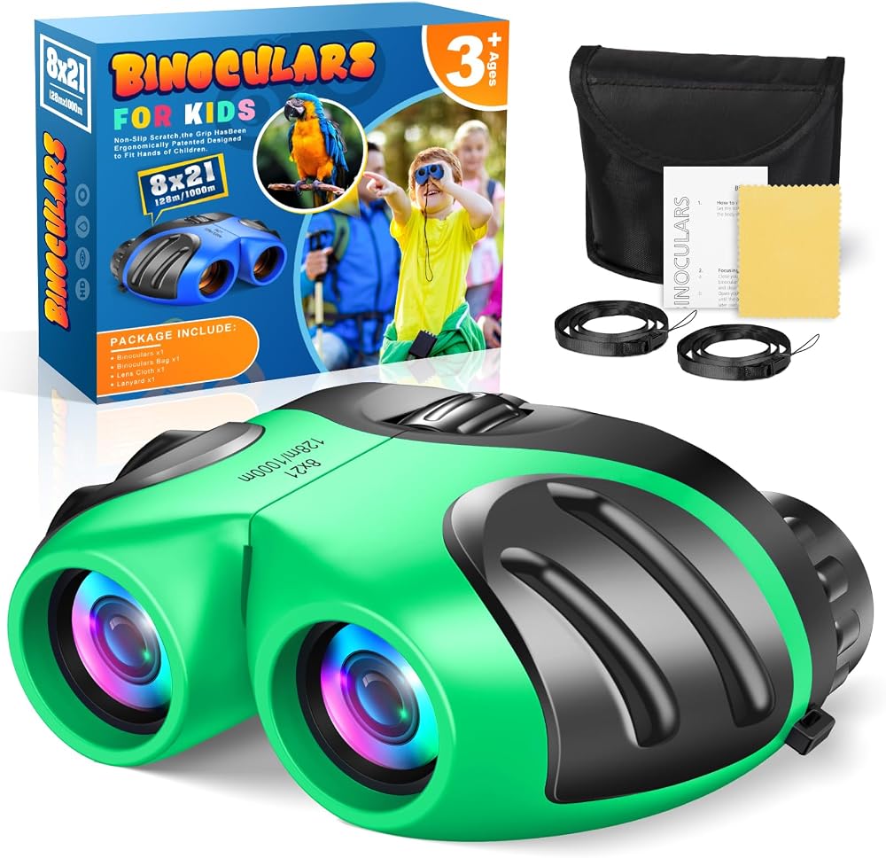 LET'S GOT! Kids Binoculars Toy Age 3-7 Outdoor Garden Gifts for Boys