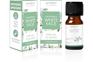 Californian White Sage Essential Oil Diffuser Blend by Aromafume | 3x10ml/0.33 fl oz | Aromatherapy Oil for Cleansing Negativ