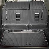 IKABEVEM 2021-2025 Sienna Cargo Liner & Backrest Mats Fit for Toyota Sienna 7/8 Seat (without Spare Tire) - Custom Fit Trunk Mat and 3rd Row Seat Backrest Mats - All Weather Car Mats for Toyota Sienna