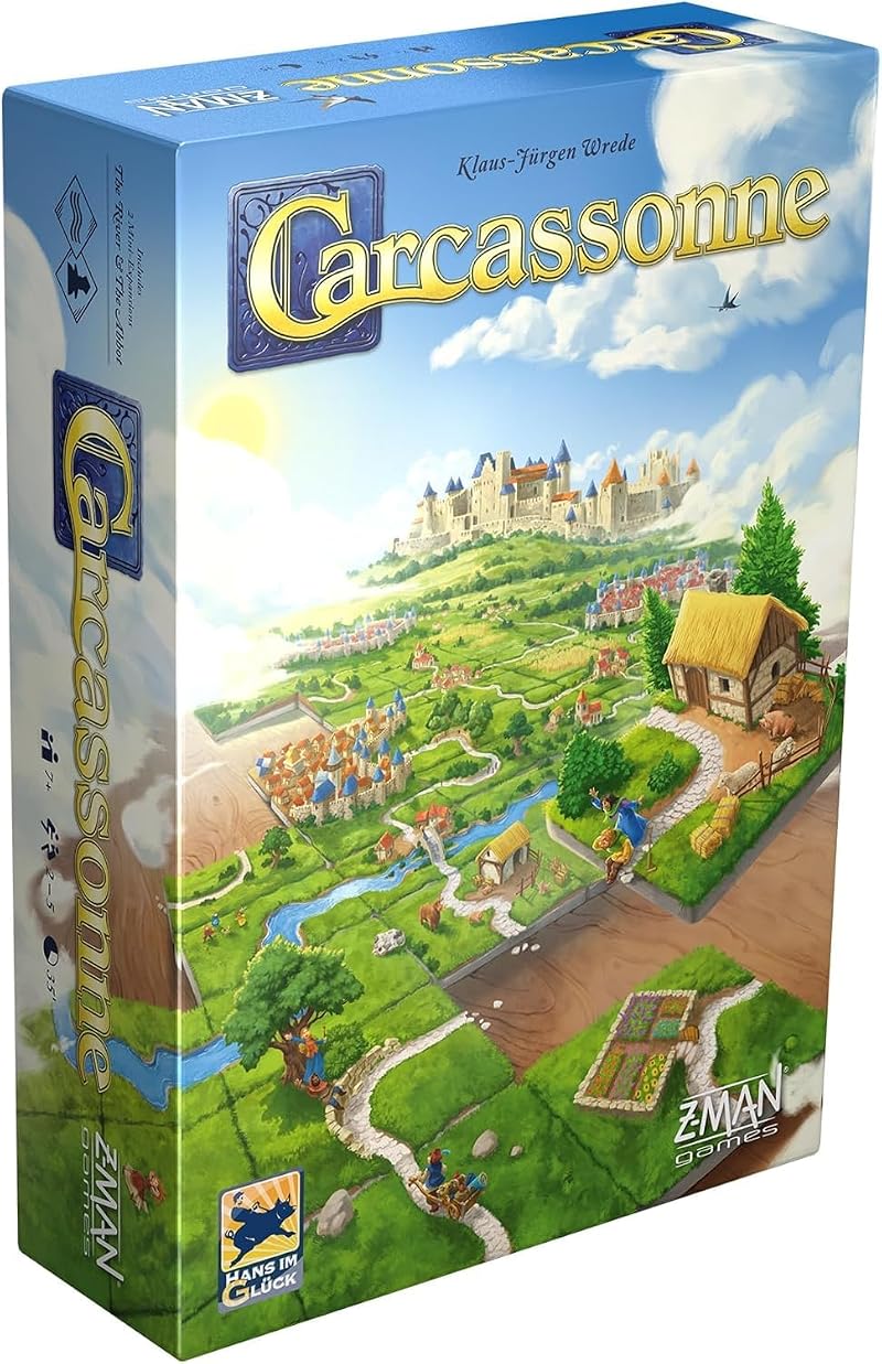 Z-Man Games Carcassonne Board Game 2-5 Players 7+ 45 Min Playing Time