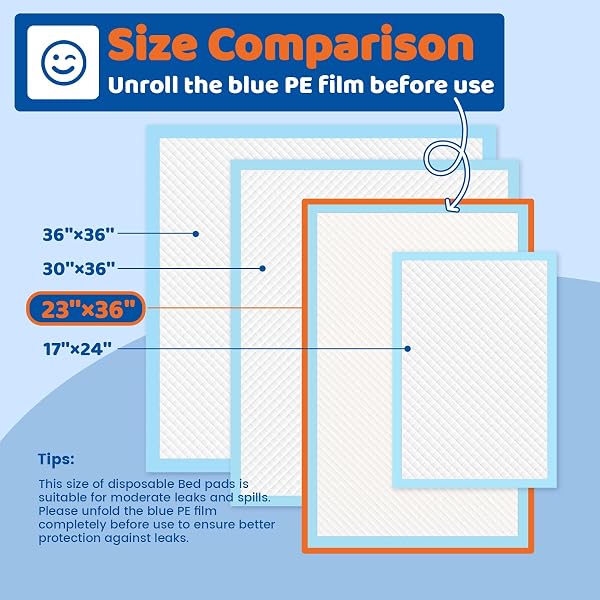 100 COUNT DISPOSABLE BEDS PADS 23″X36″,PREMIUM ADULTS INCONTINENCE CHUCKS UNDERPADS,SUPER ABSORBENT WATERPROOF PEE PADS,EXTRA LARGE PUPPY TRAINING PAD,BABY CHANGING PAD