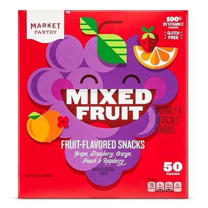 Amazon Com Market Pantry Mixed Fruit Flavored Snacks 50 Count
