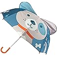 Stephen Joseph Kids' Pop Up Umbrella, Pinch Free Open Umbrellas for Rain with Handle, Children's Umbrella, Puppy