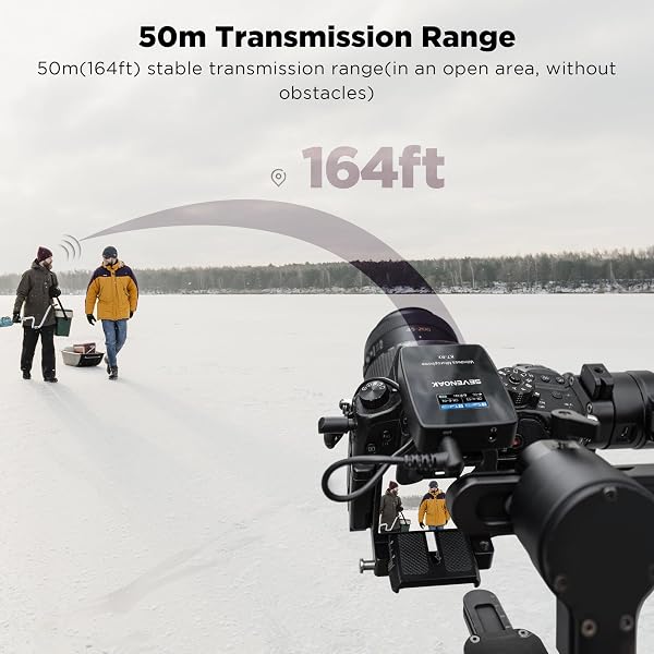 SEVENOAK K7 UHF WIRELESS LAVALIER MICROPHONE SYSTEM FOR CAMERAS DSLR SMARTPHONE, 48-CHANNEL,164FT RANGE,COMPACT CLIP-ON LAPEL MICROPHONES FOR VIDEO RECODING YOUTUBE LIVE STREAMING INTERVIEW