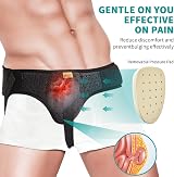 Tenbon Hernia Belt Truss Adjustable Left or Right Side Support Black M view 3