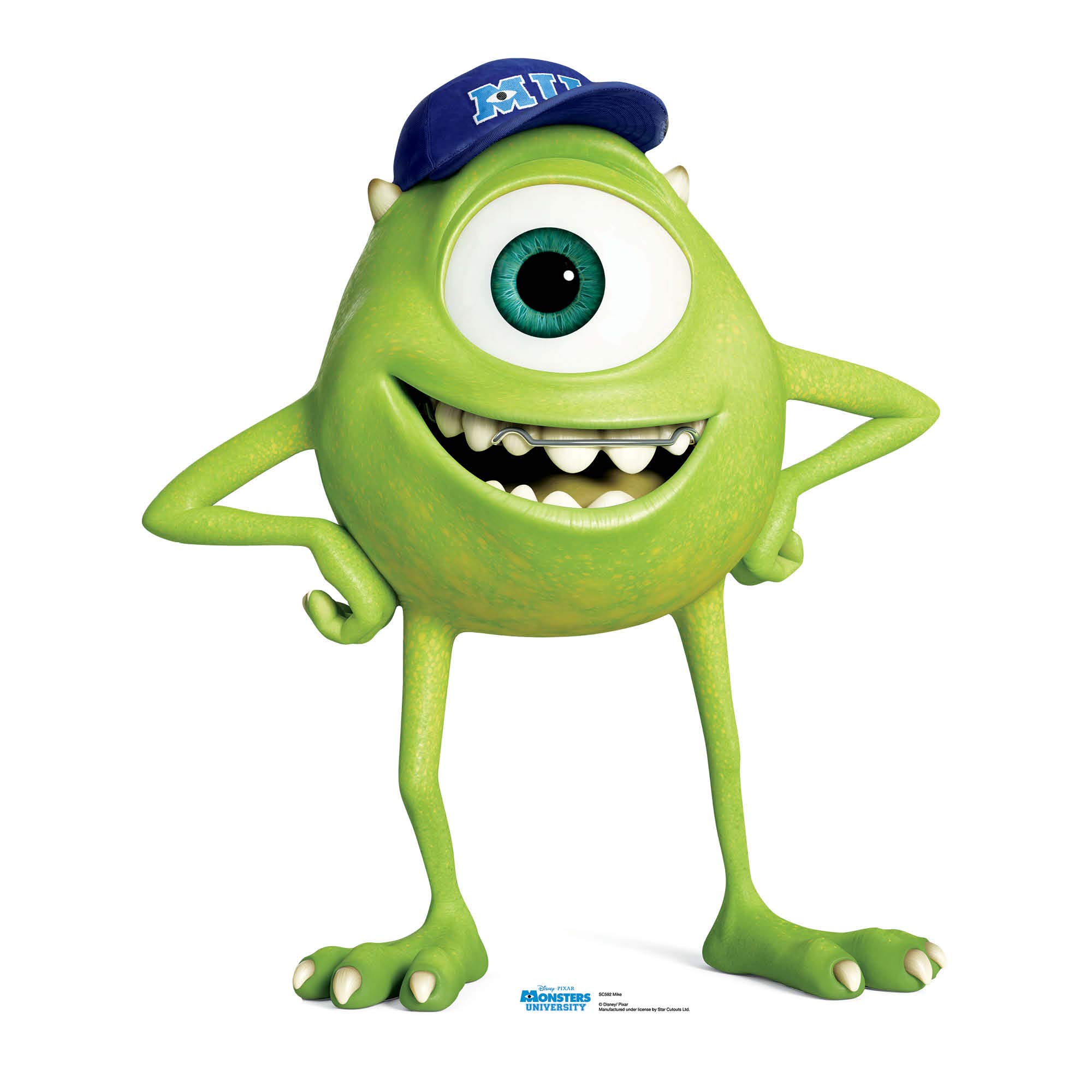 Star Cutouts Ltd STSC592 Mike Wazowski Monsters University Cardboard Cutout, Solid, Green, Lifesize