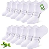 BambooHop Ankle Socks for Women, 6/12 Pairs Bamboo Viscose Low Cut Socks | Breathable, cushioned, moisture wicking, soft comfortable, arch support, seamless toe - for sports athletic workout casual