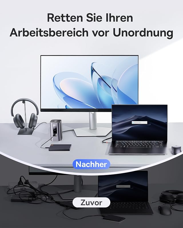 Spacemate 11 in 1 Docking Station mit Netzteil 3 Monitore
