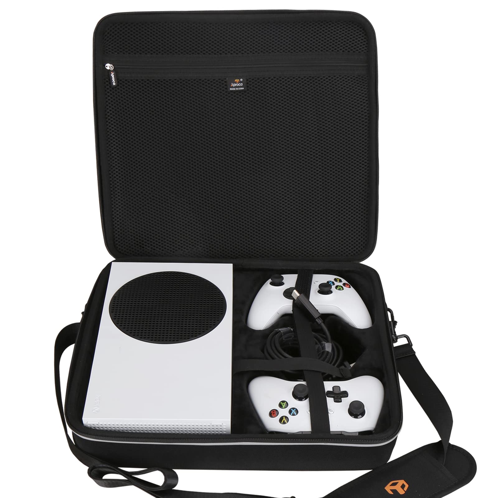 Aproca Case Compatible with Microsoft Xbox Series S Game All-Digital Console and Xbox Wireless Controller, Storage Portable Hard Bag for Accessories (Case Only)