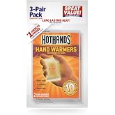 HotHands Hand Warmers Pocket Pack, 3 Pairs - America's Favorite Warmer | Grab-and-Go Size, Share the Warmth-Air-Activated, Disposable, Long-Lasting, Dependable for Commuting, Dog-Walking, Tailgating