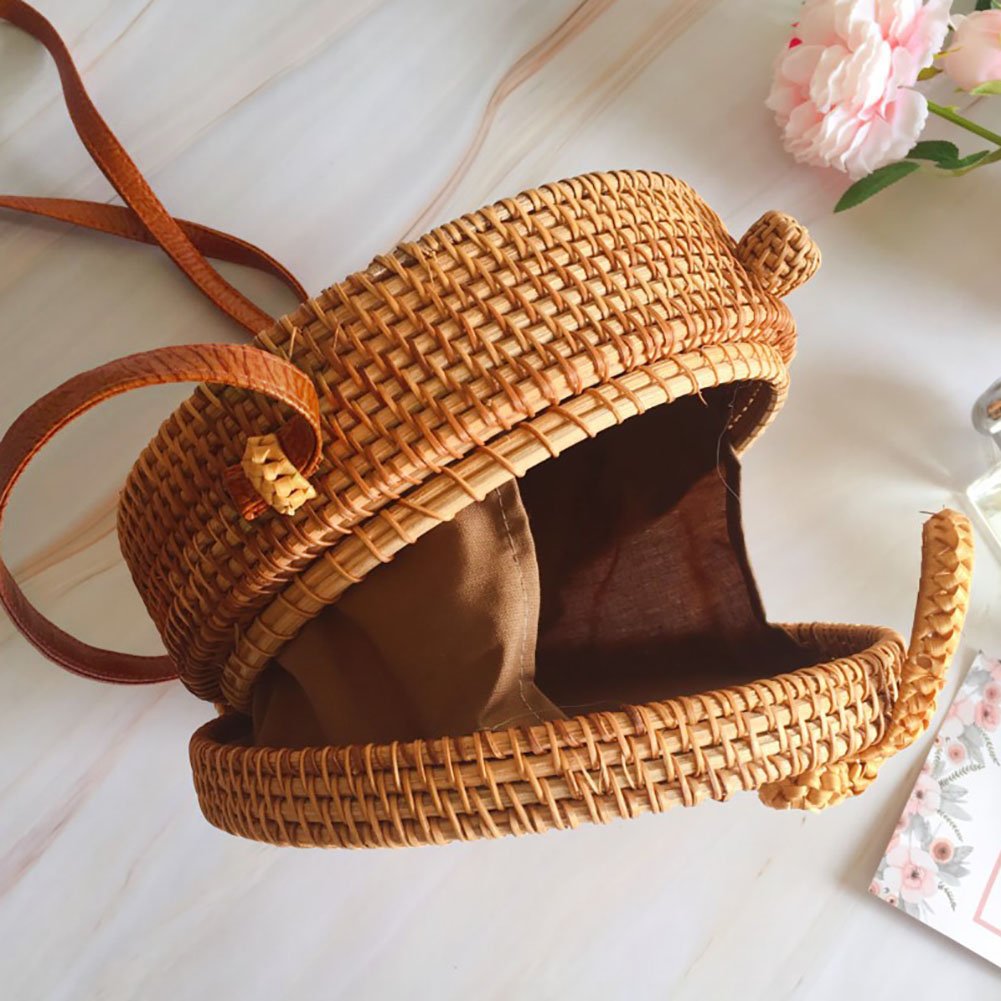 Bolsas y cestas de la compra regalos Bolso de mano para mujer de paja