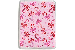 Pink Christmas Candy Cane Cardstock Insert for Kindle Clear Case 11th & 12th Generation Paperwhite & Colorsoft, Decorative Ca