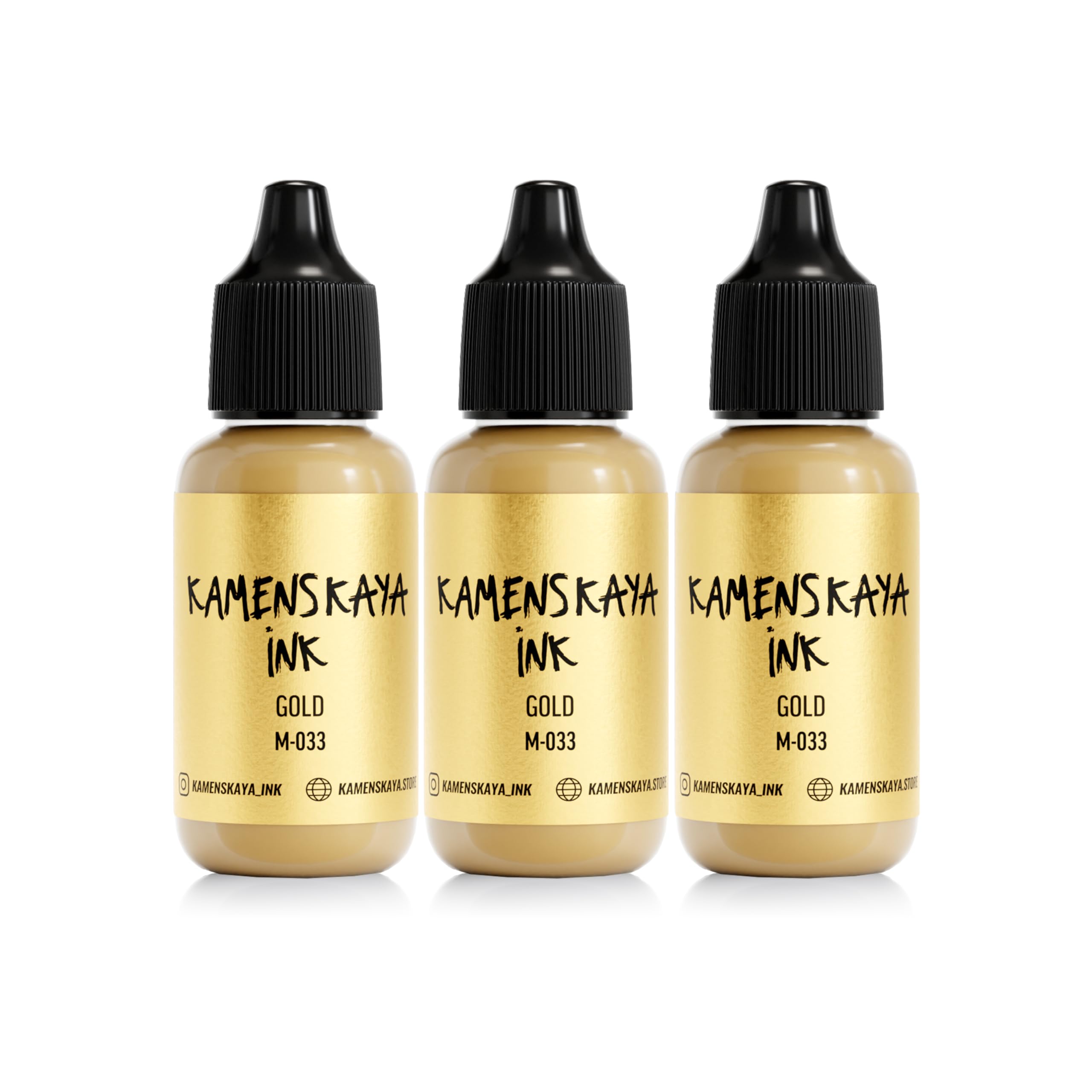 KAMENSKAYA Metallic Alcohol Ink Set - Gold Alcohol Ink - 3 pcs 0.51 fl oz (15 ml) Each