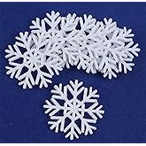YYCRAFT 30 Felt Snowflake for Christmas Decorations Ornaments 2 Inch-White