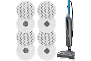 PIGUOAT 8 Pack 3897A Pads Fit for Bissell SpinWave SmartSteam Scrubbing Steam Mop Cleaner 3897A Rotating Mop Pads 3712 3712W, Part No 1641112(8 Scrub Mop)