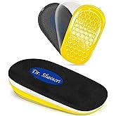 Dr. Shoesert Adjustable 1-Inch Heel Lifts (3-Layer Stability) – Black Orthopedic Inserts for Plantar Fasciitis & Leg Length Discrepancy – Cushioned Gel Hybrid for Men & Women (Large)