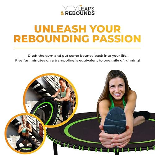 Leaps and Rebounds Fitness Trampoline, 48 or 40-inch Adults and
