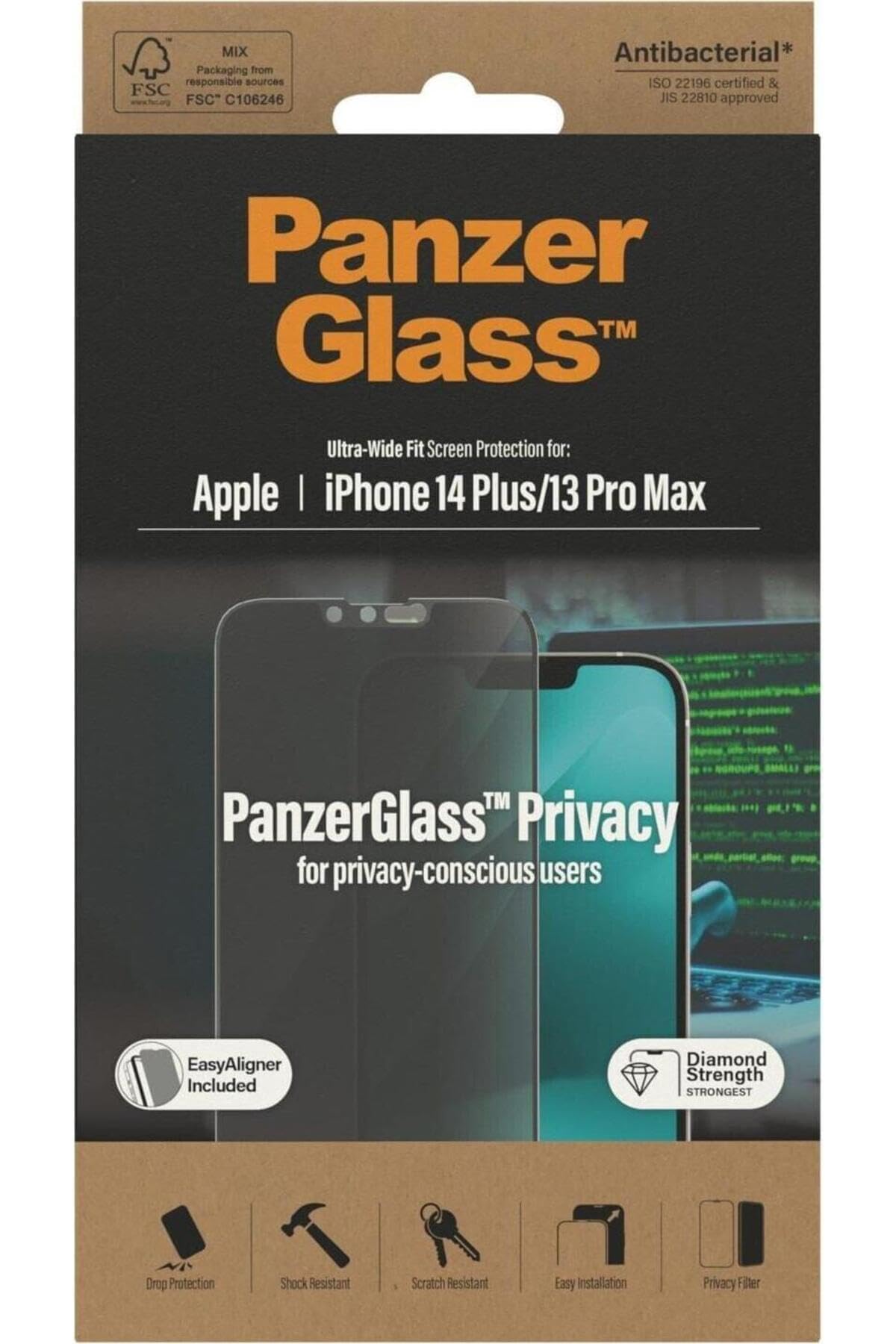 Panzer Glass iPhone 2022 6.7'' Max/13 Pro Max UW Privacy AB