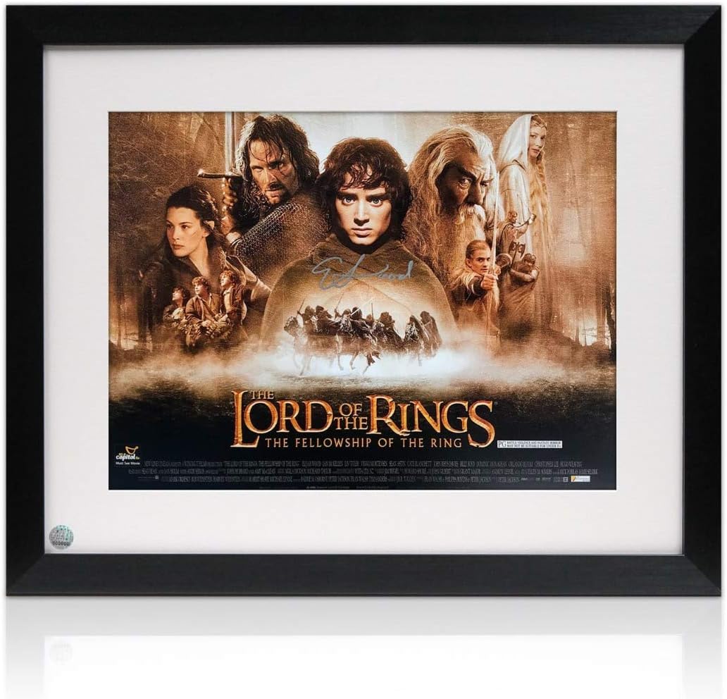 Elijah Wood (Frodo Baggins) Signed The Lord Of The Rings Poster. Framed | Autographed Movie Memorabilia