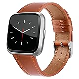 BOTNUW Leather Bands Compatible with Fit bit Versa